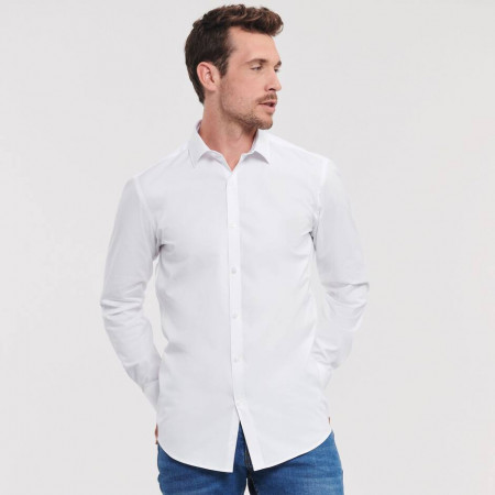 MEN'S LONG SLEEVE FITTED ULTIMATE STRETCH SHIRT