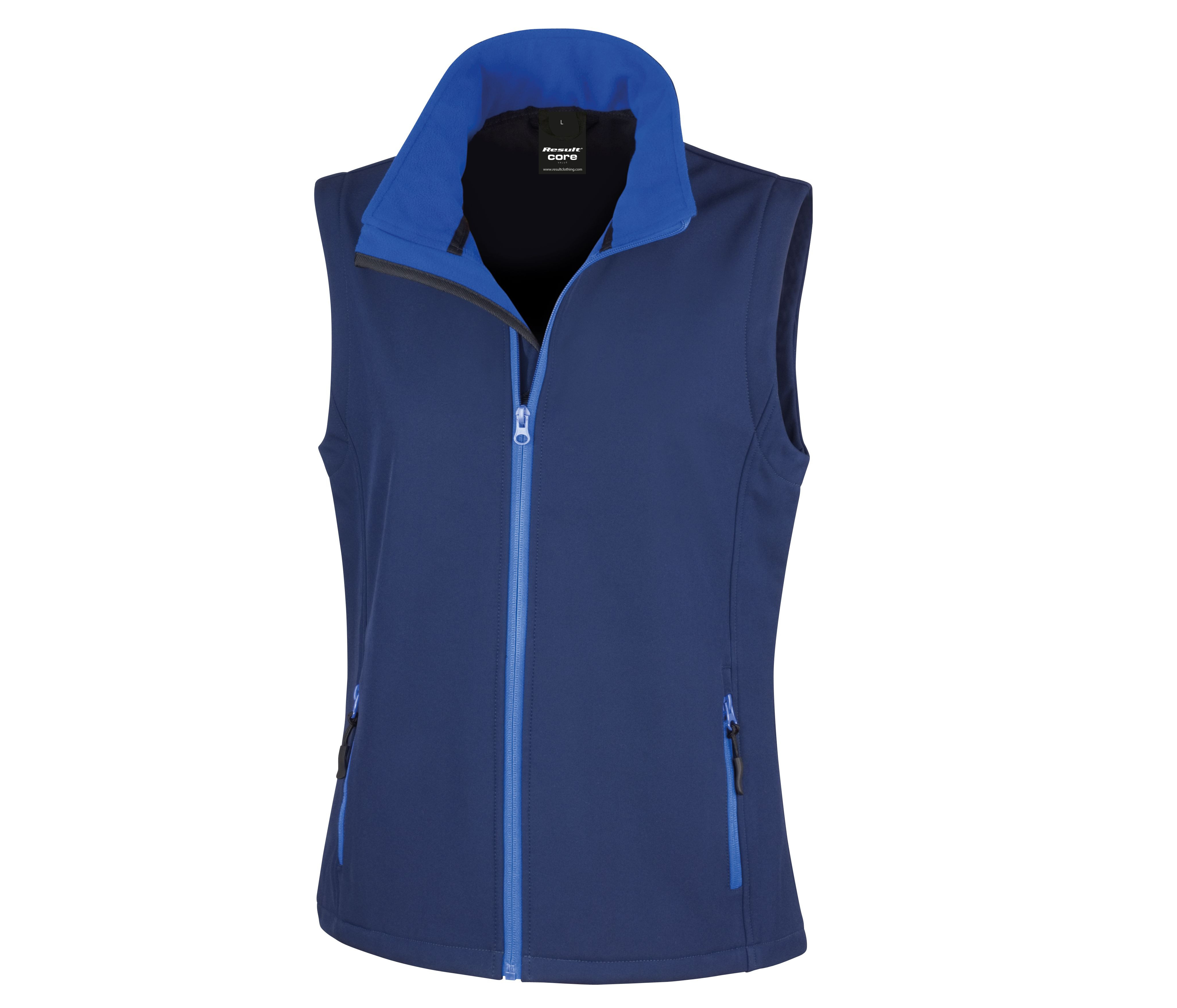 WOMENS PRINTABLE SOFTSHELL BODYWARMER