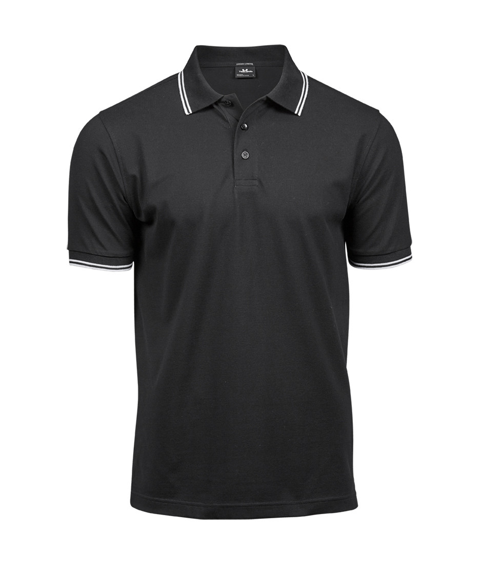 LUXURY STRIPE STRETCH POLO