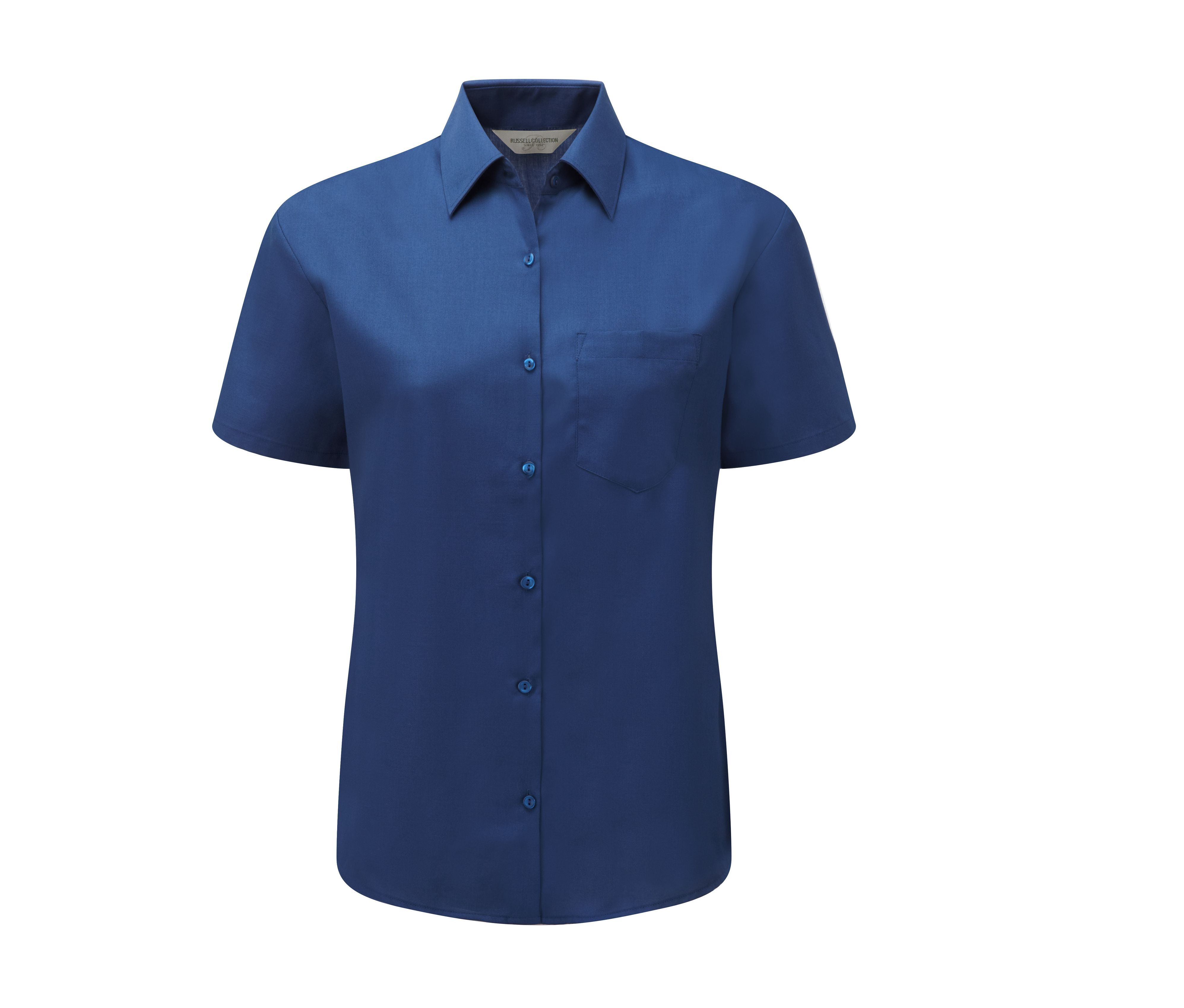 LADIES' SHORT SLEEVE CLASSIC POLYCOTTON POPLIN SHIRT