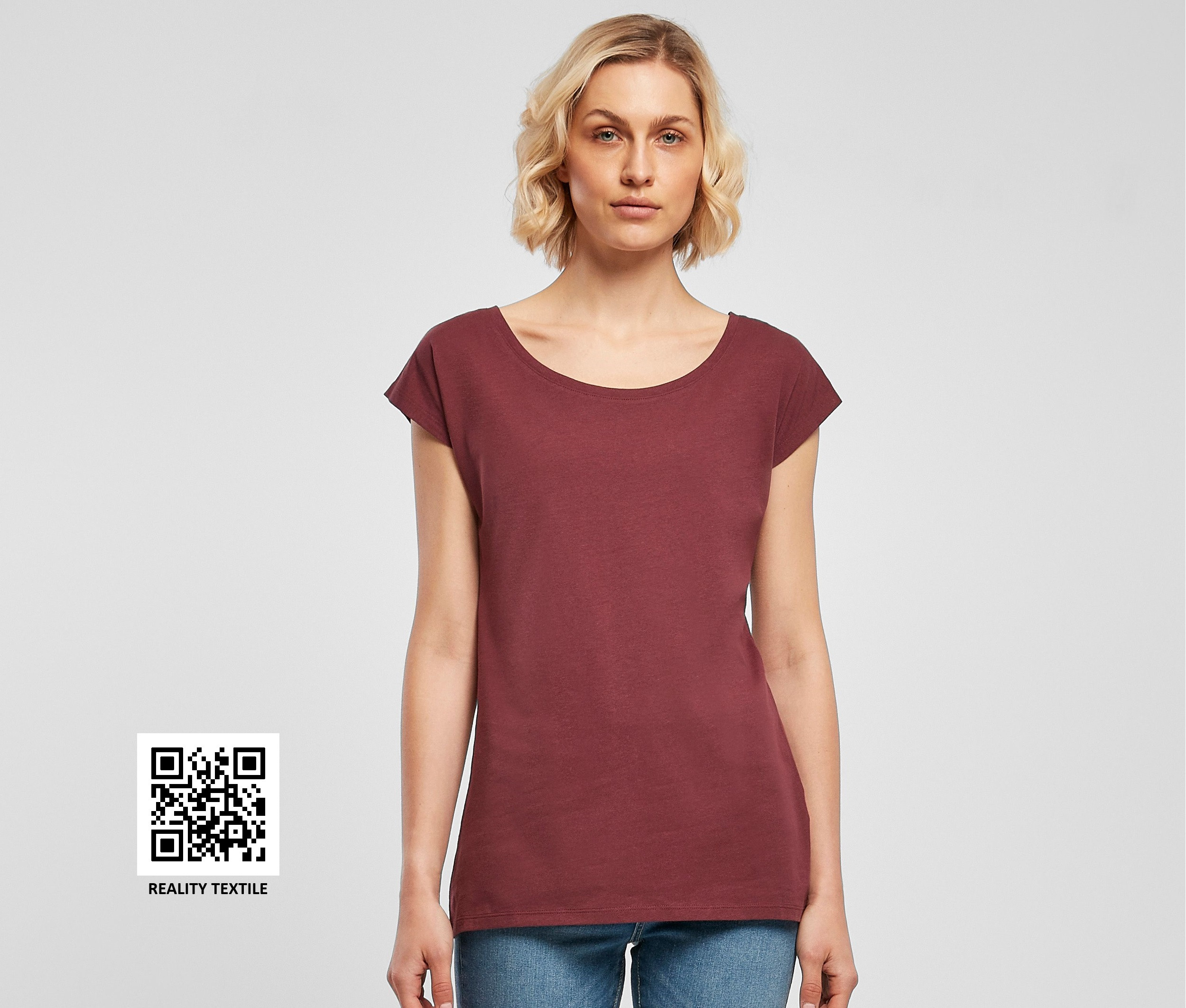 LADIES WIDE NECK TEE