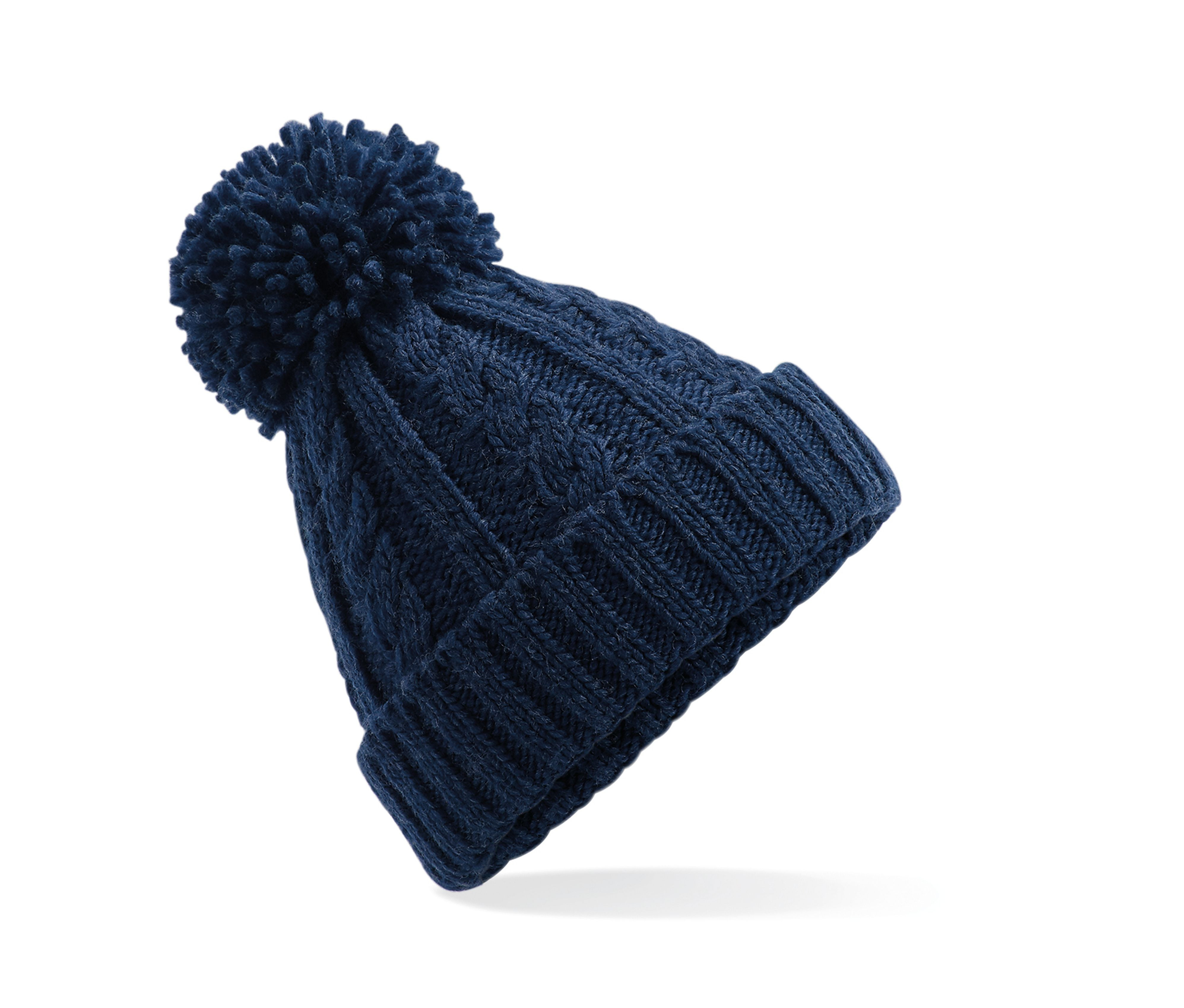 CABLE KNIT MELANGE BEANIE