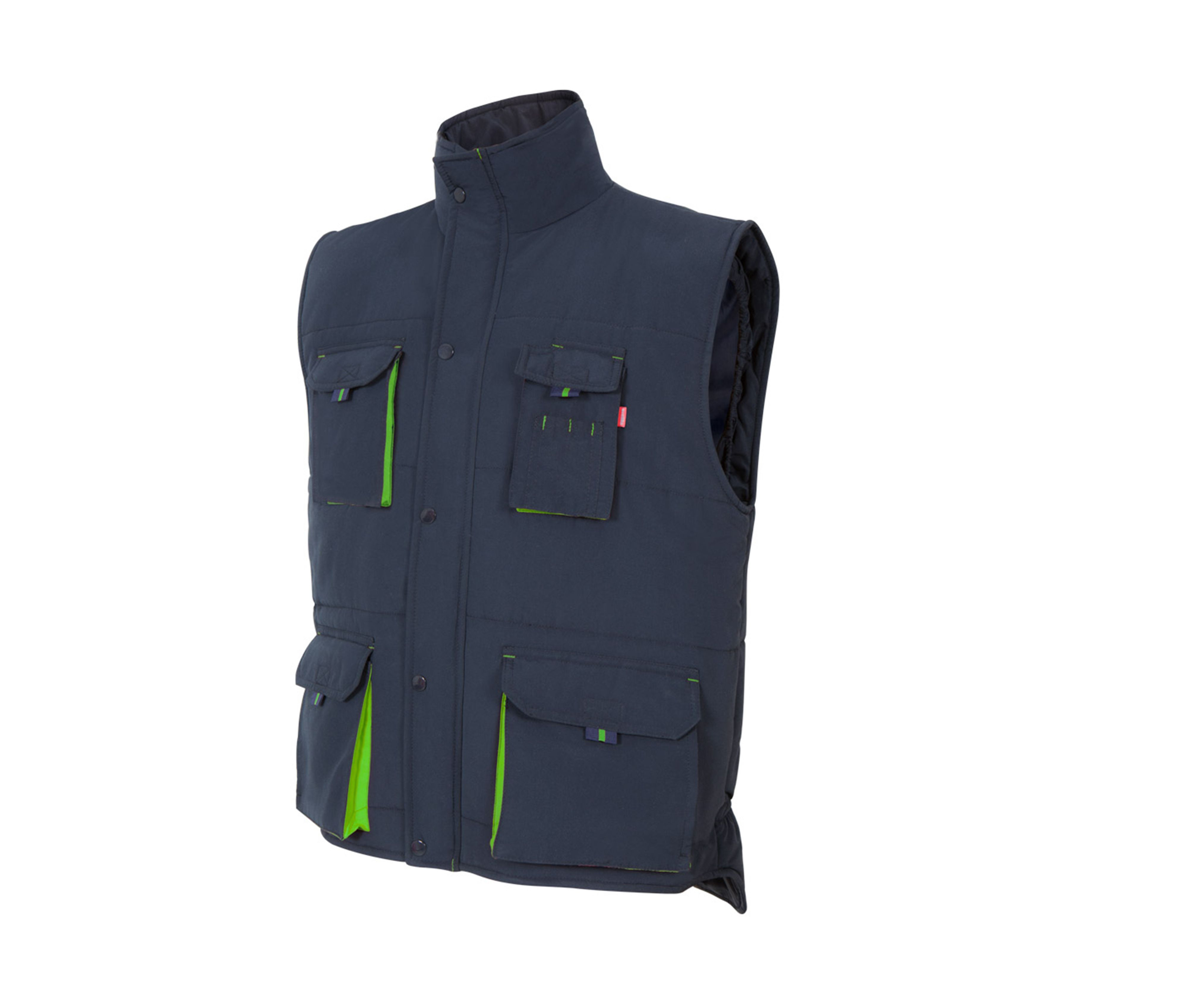 GILET MATELASSÉ BICOLORE MULTIPOCHES