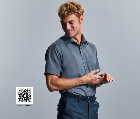 MEN'S SHORT SLEEVE CLASSIC POLYCOTTON POPLIN SHIRT