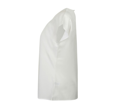 LADIES PLEAT FRONT S/S BLOUSE