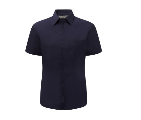 LADIES' SHORT SLEEVE CLASSIC POLYCOTTON POPLIN SHIRT