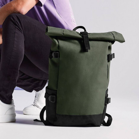 BLOCK ROLL-TOP BACKPACK