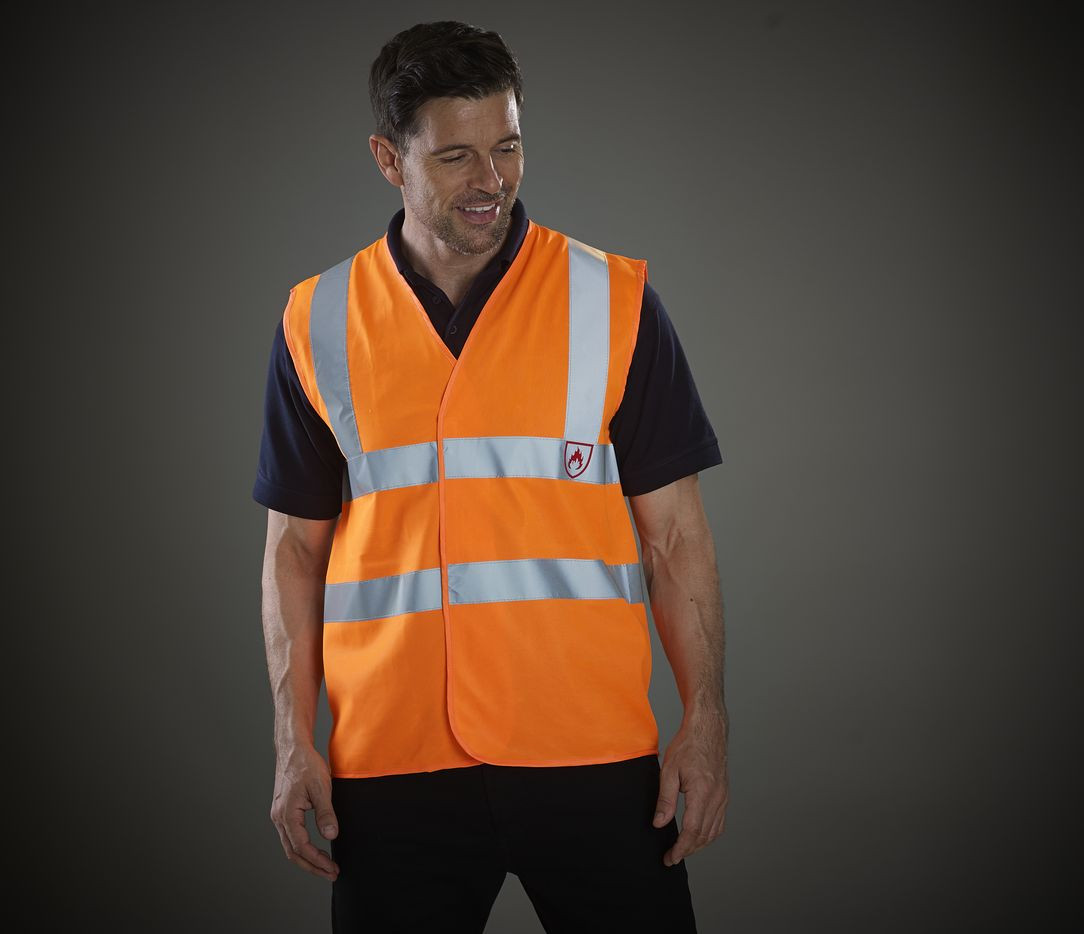 HI-VIS 2-BAND AND BRACES WAISTCOAT