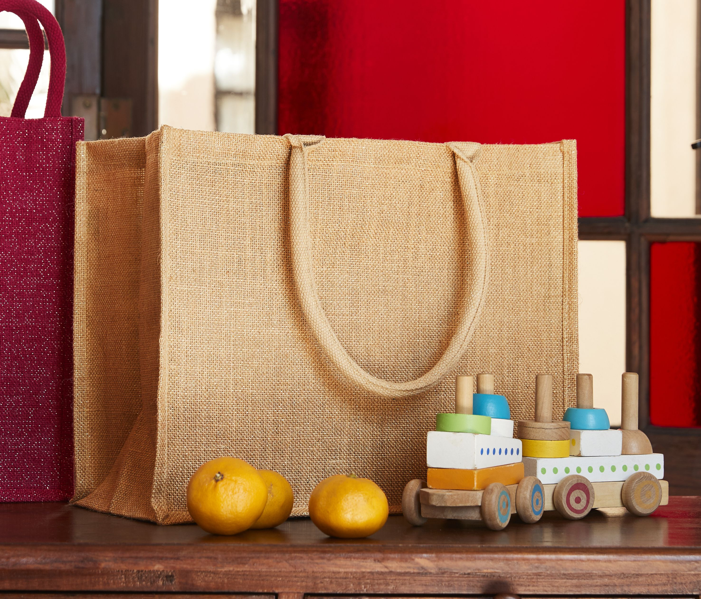 SHIMMER JUTE SHOPPER