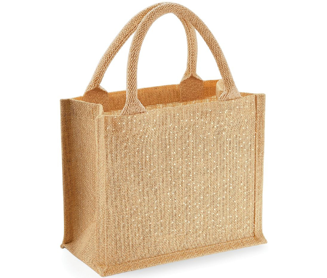 SHIMMER JUTE MINI GIFT BAG