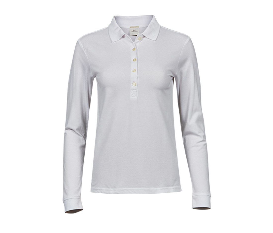 LADIES LUXURY STRETCH LONG SLEEVE POLO