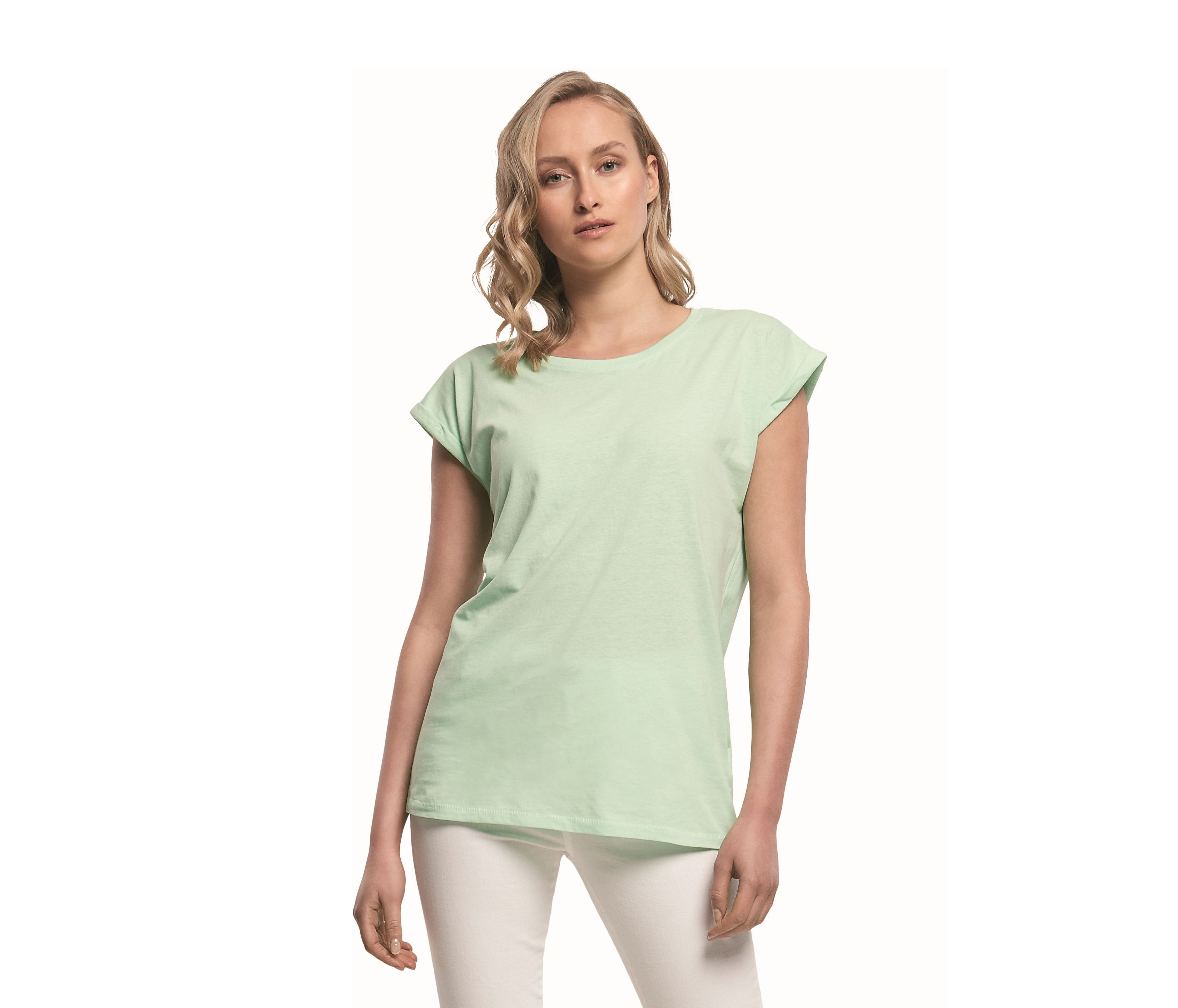 LADIES EXTENDED SHOULDER TEE