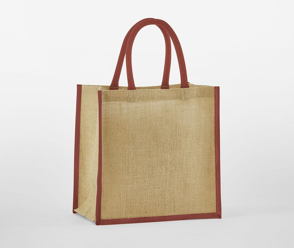 NATURAL STARCHED JUTE MINI GIFT BAG