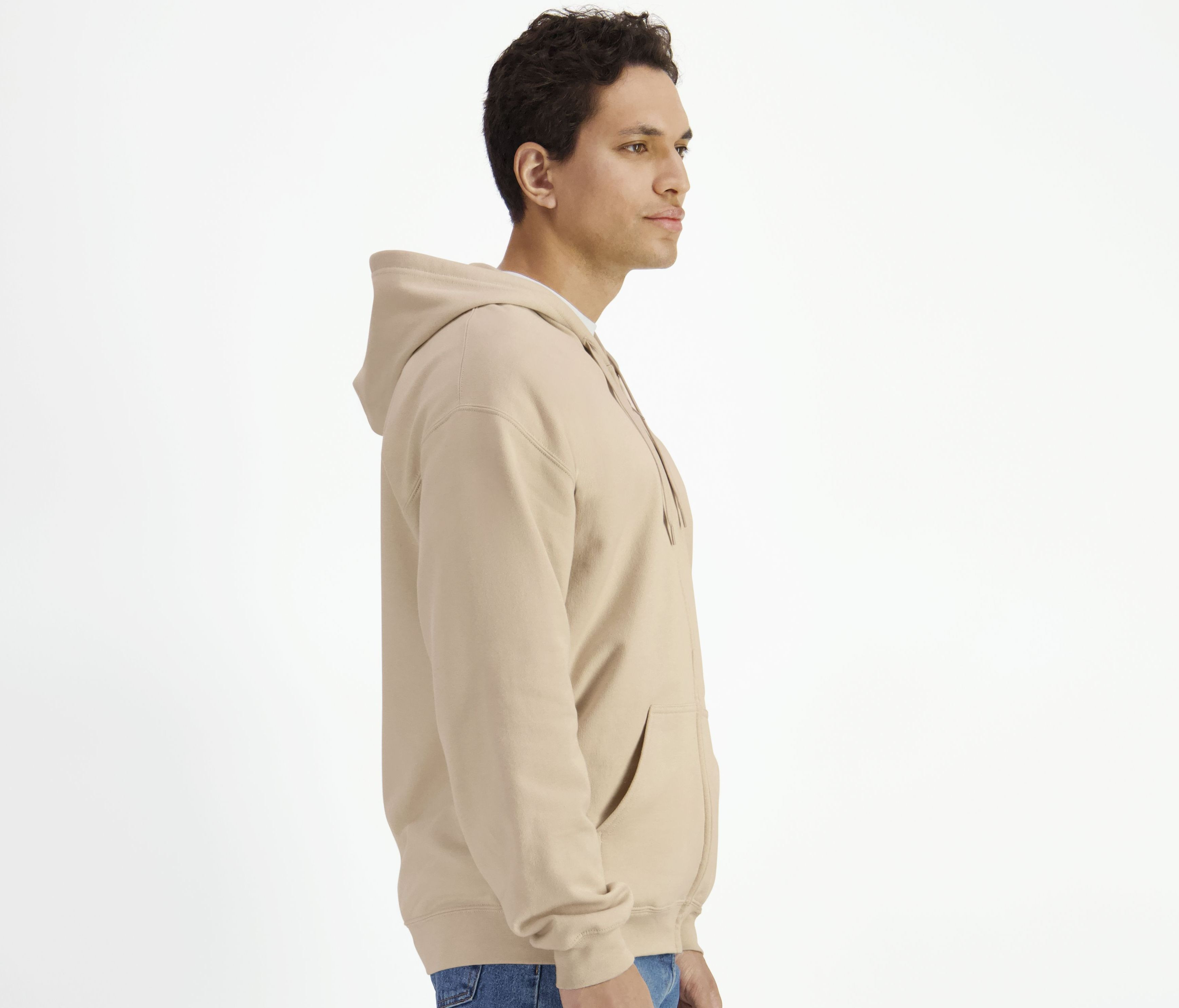 SOFTSTYLE MIDWEIGHT FLEECE ADULT FULL ZIP HOODED SWEATSHIRT