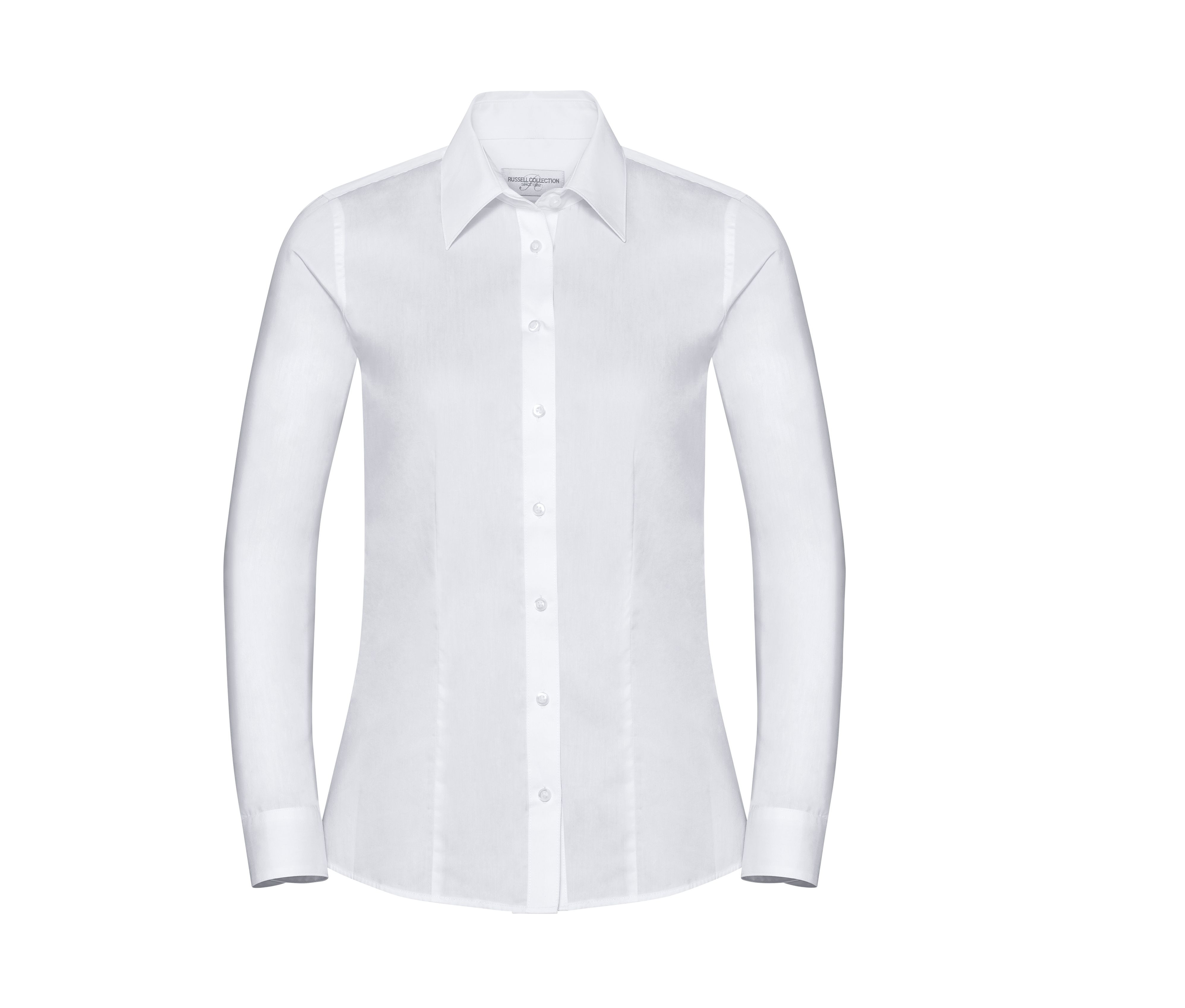 LADIES' LONG SLEEVE TAILORED HERRINGBONE SHIRT