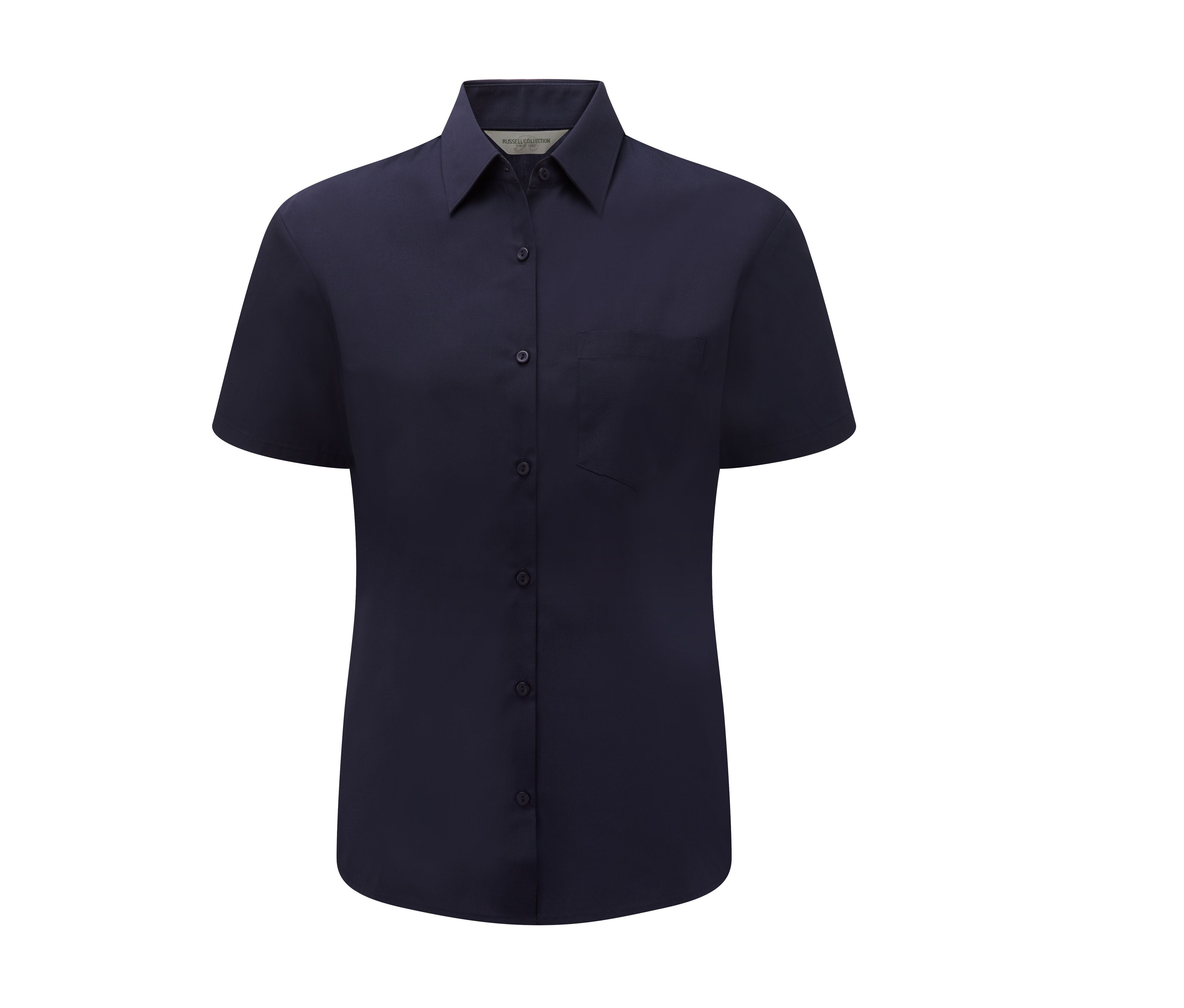 LADIES' SHORT SLEEVE CLASSIC POLYCOTTON POPLIN SHIRT