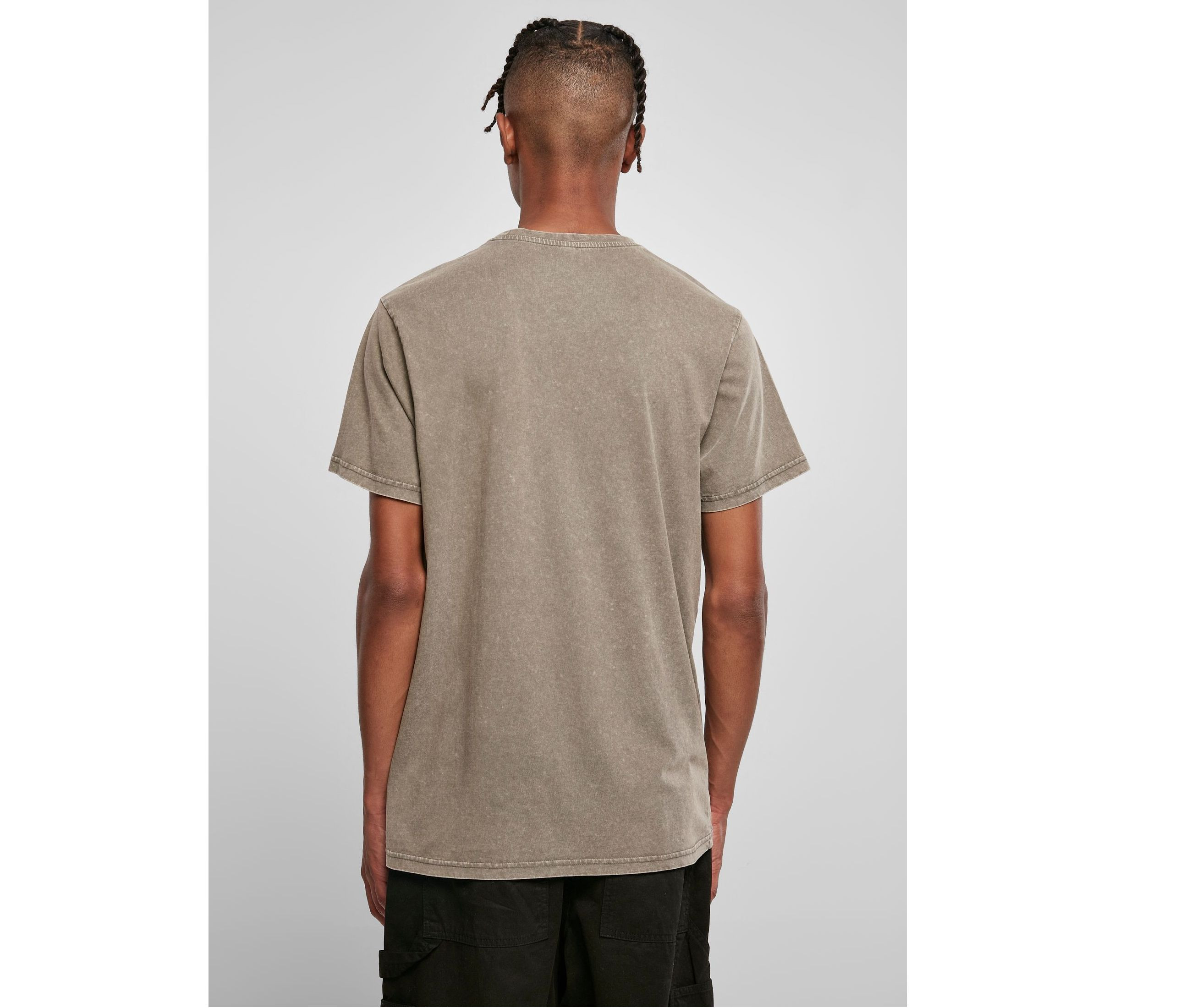 ACID WASHED ROUND NECK TEE