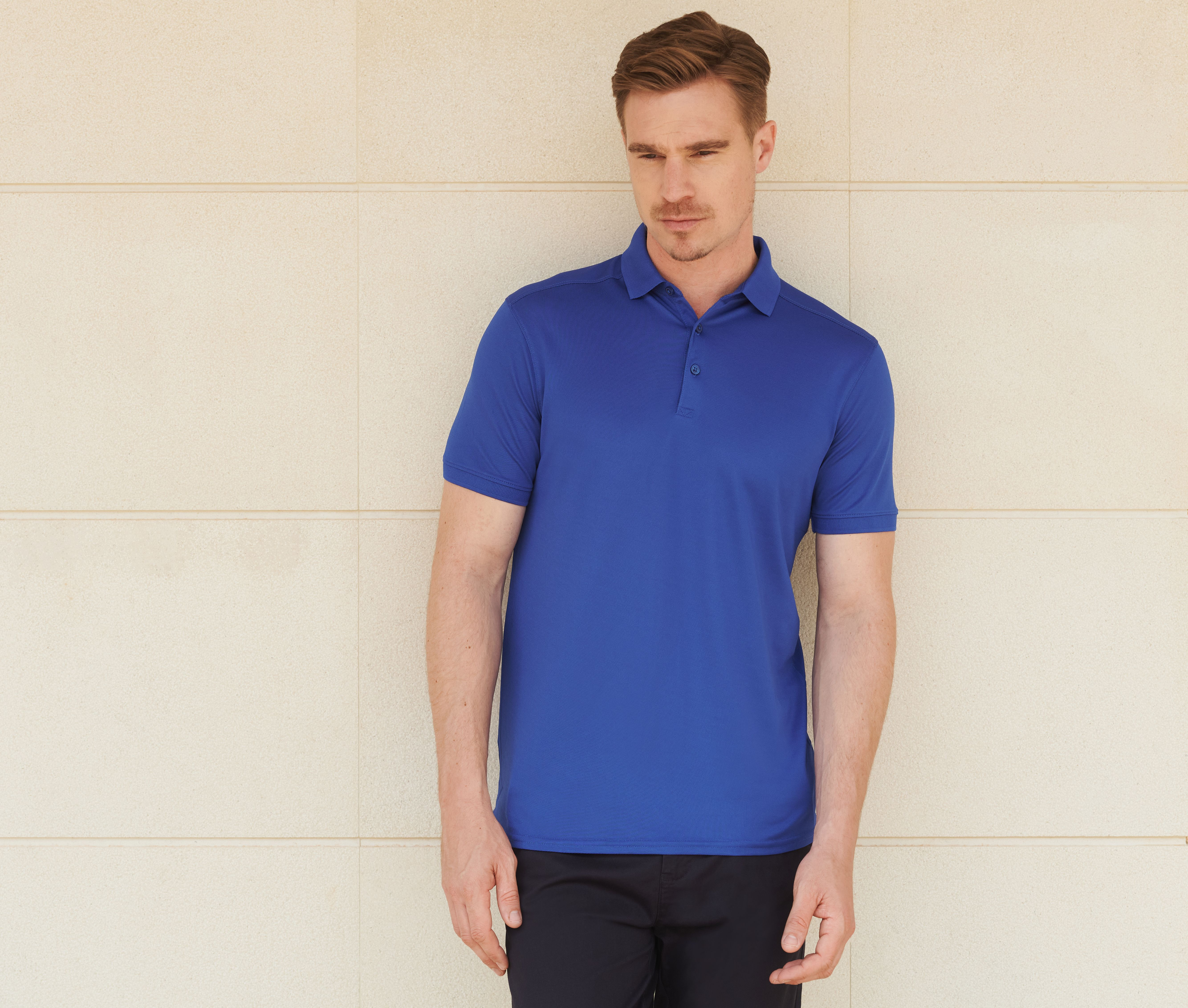 MEN’S SLIM FIT STRETCH POLO SHIRT