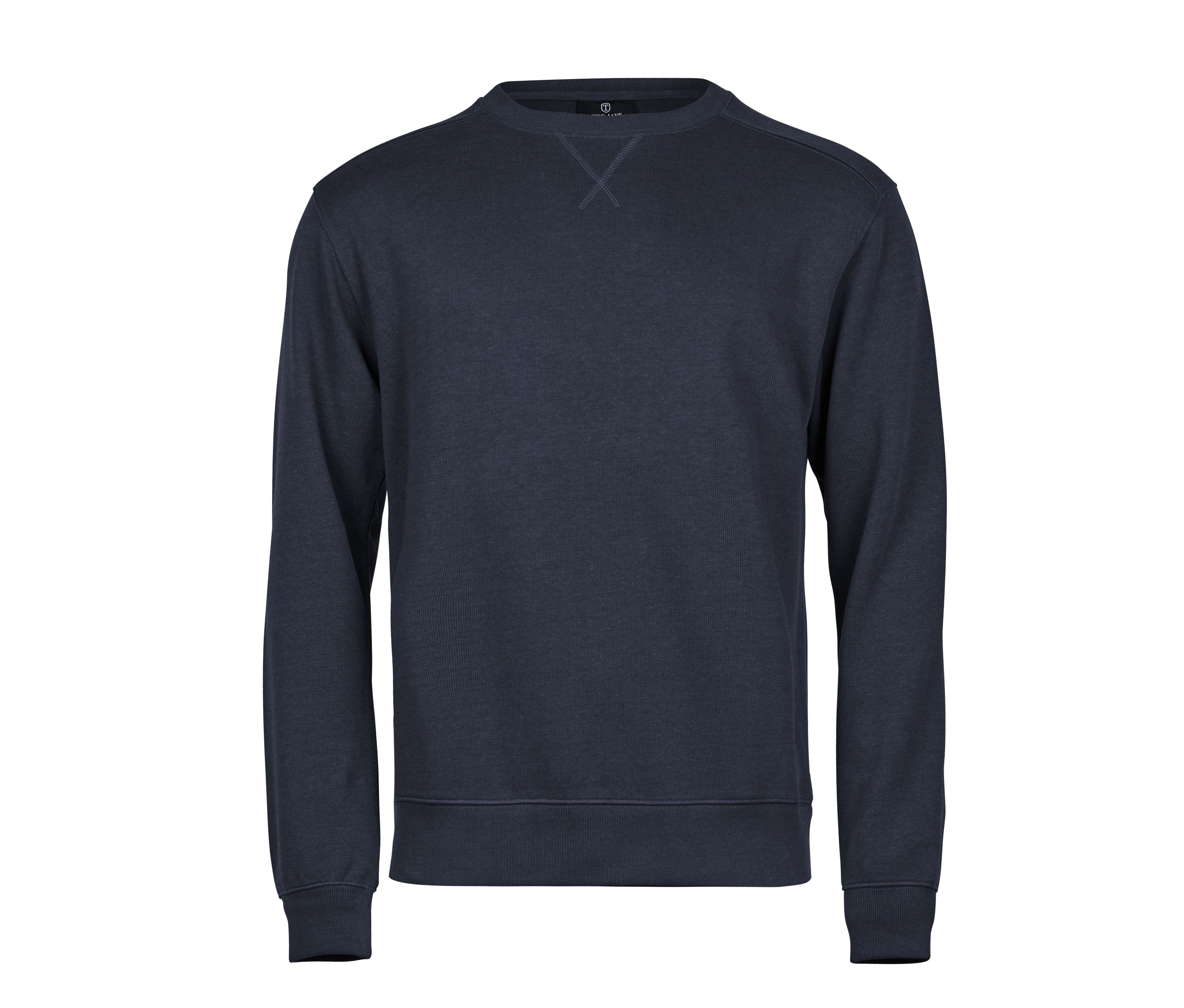 RIBBED INTERLOCK CREW NECK