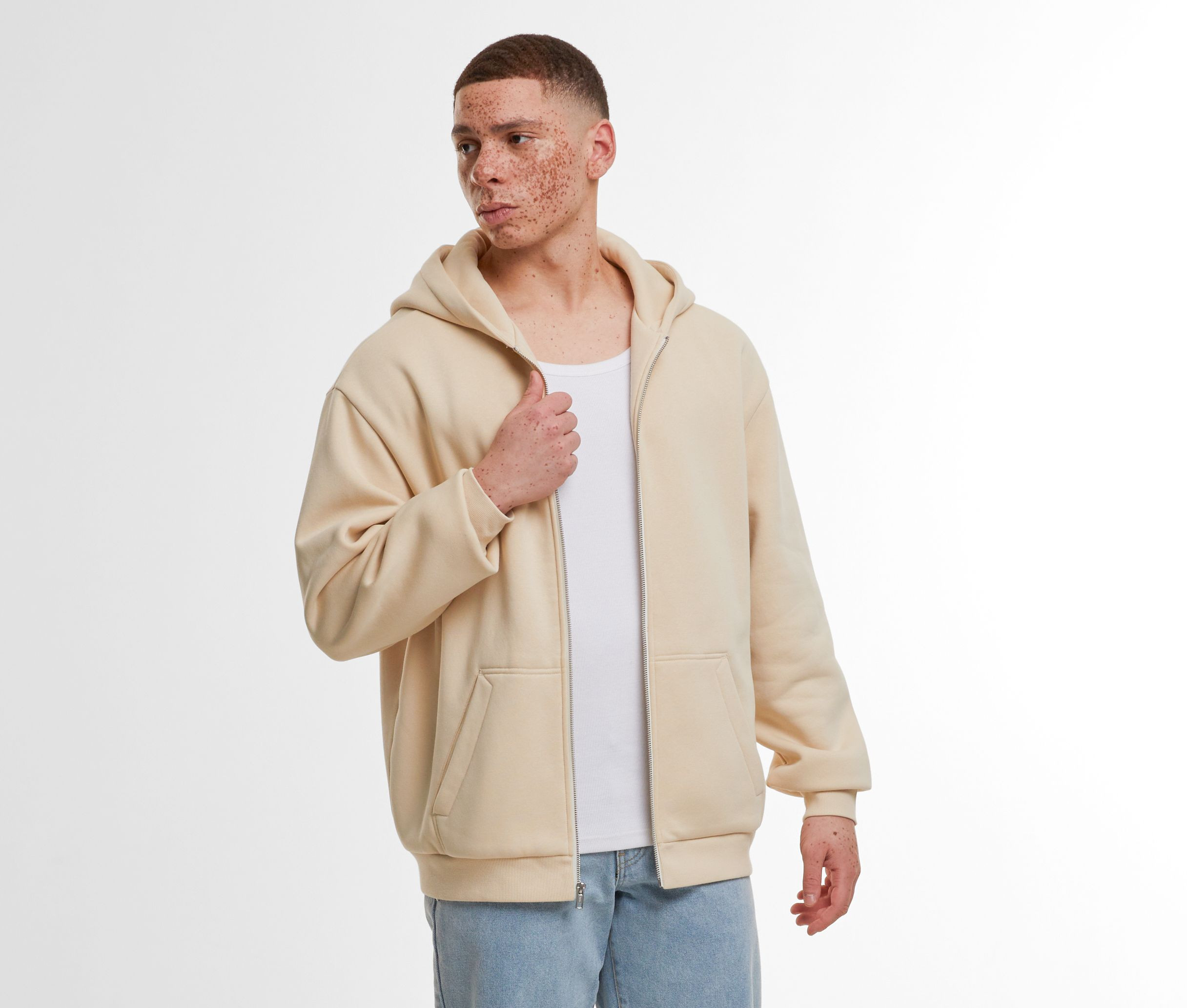 LOOSE FIT ZIP HOODY
