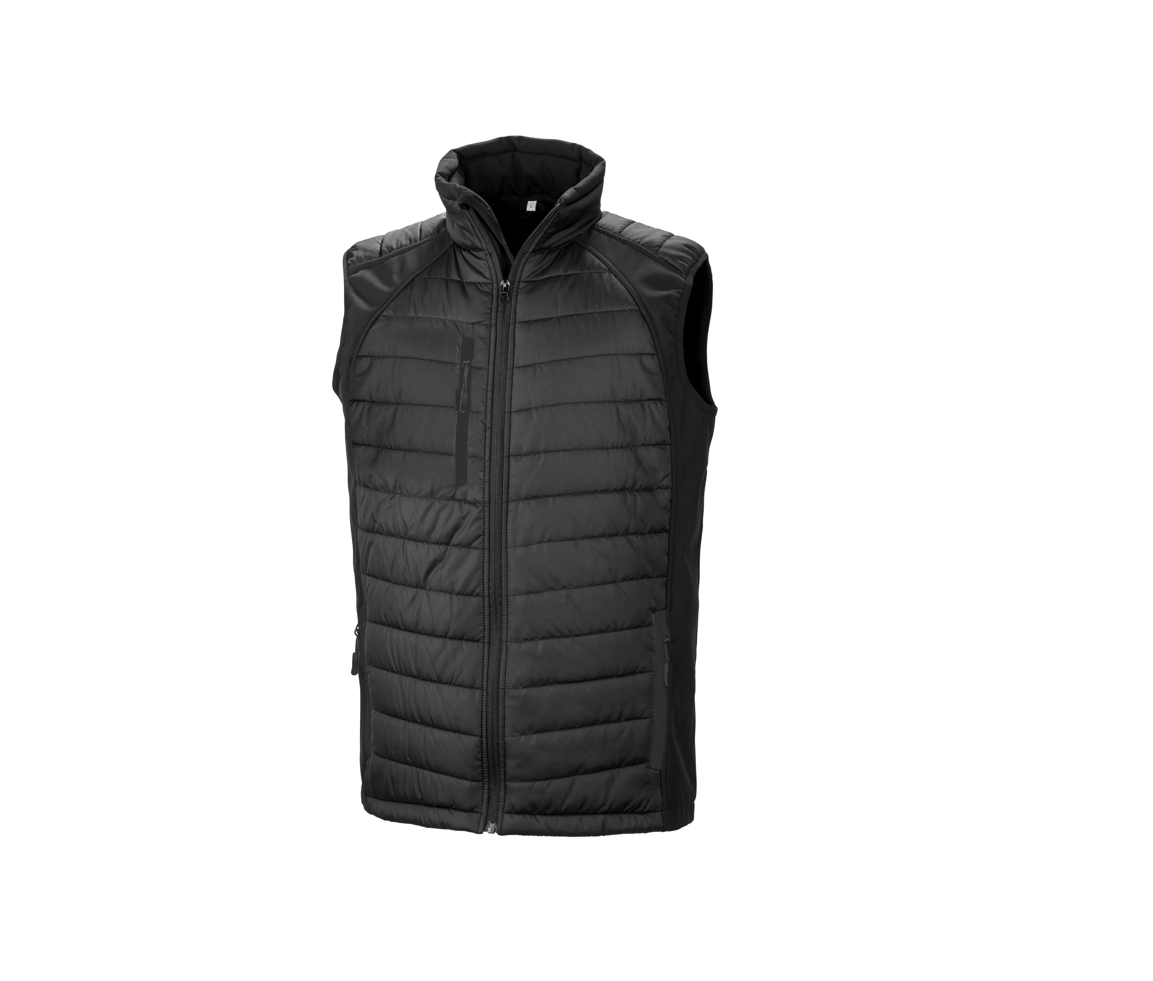 BLACK COMPASS PADDED SOFTSHELL GILET