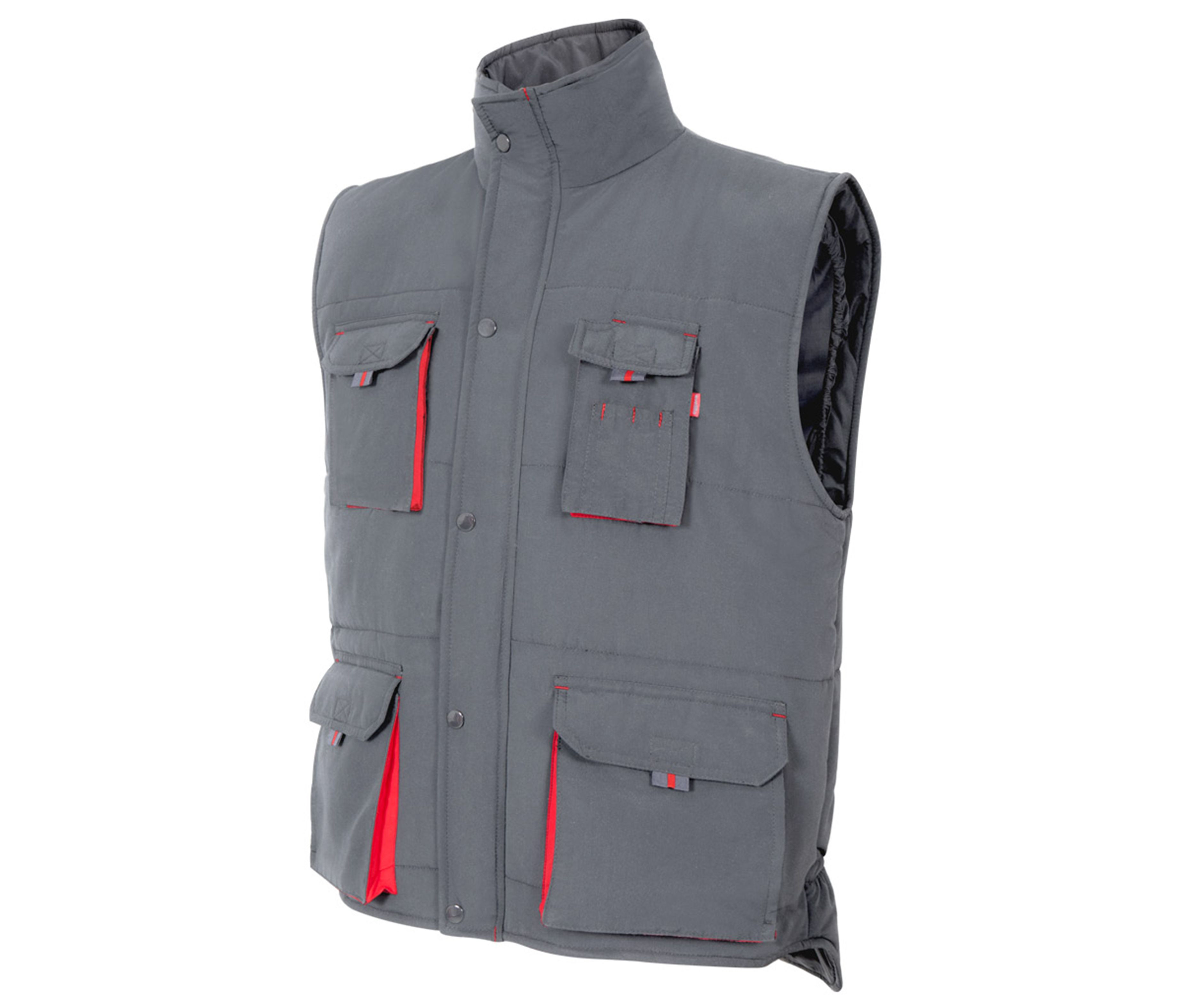 GILET MATELASSÉ BICOLORE MULTIPOCHES