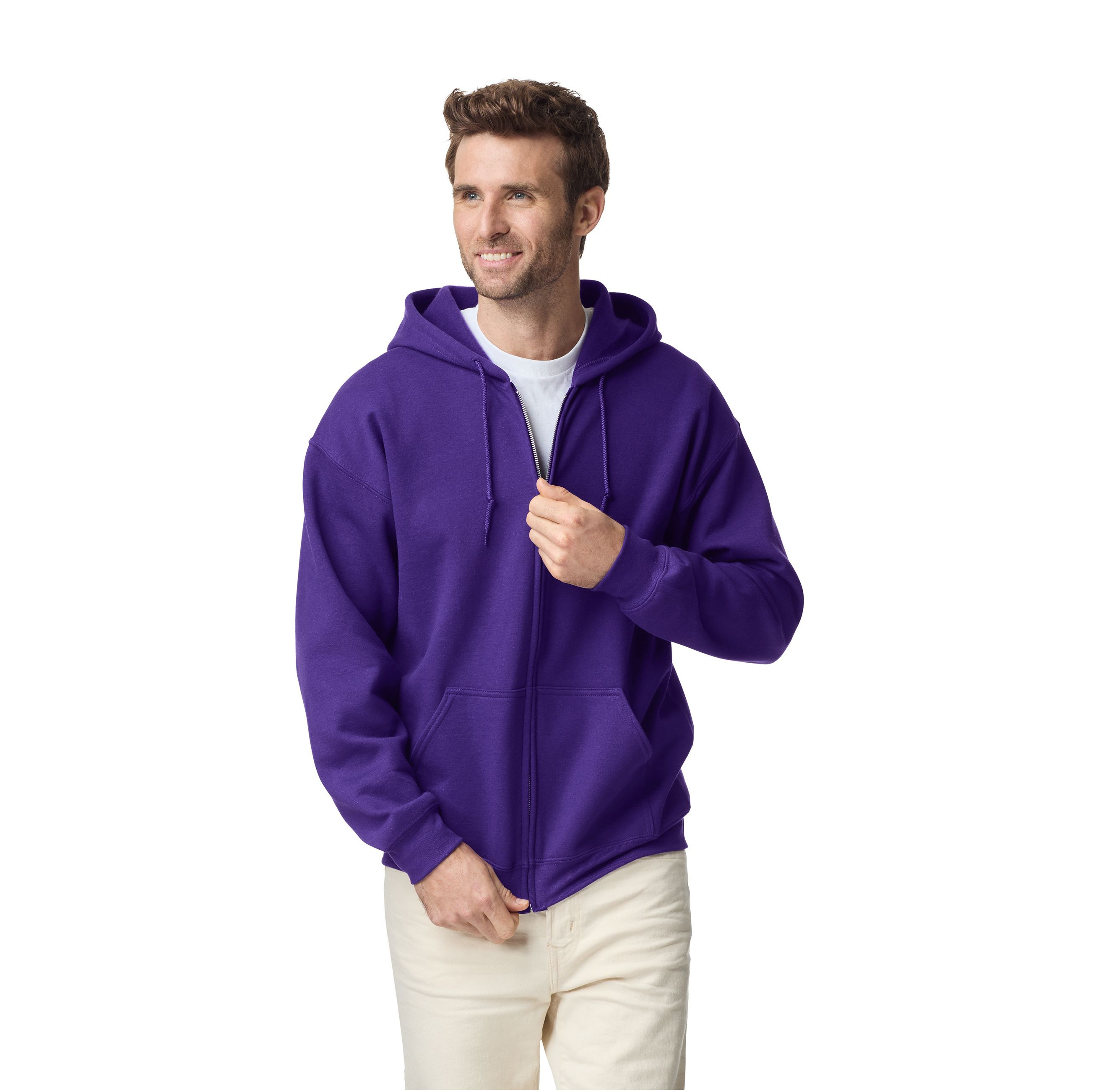 HEAVY BLEND ADULT FULL ZIP HOODED SWEATSHIRT