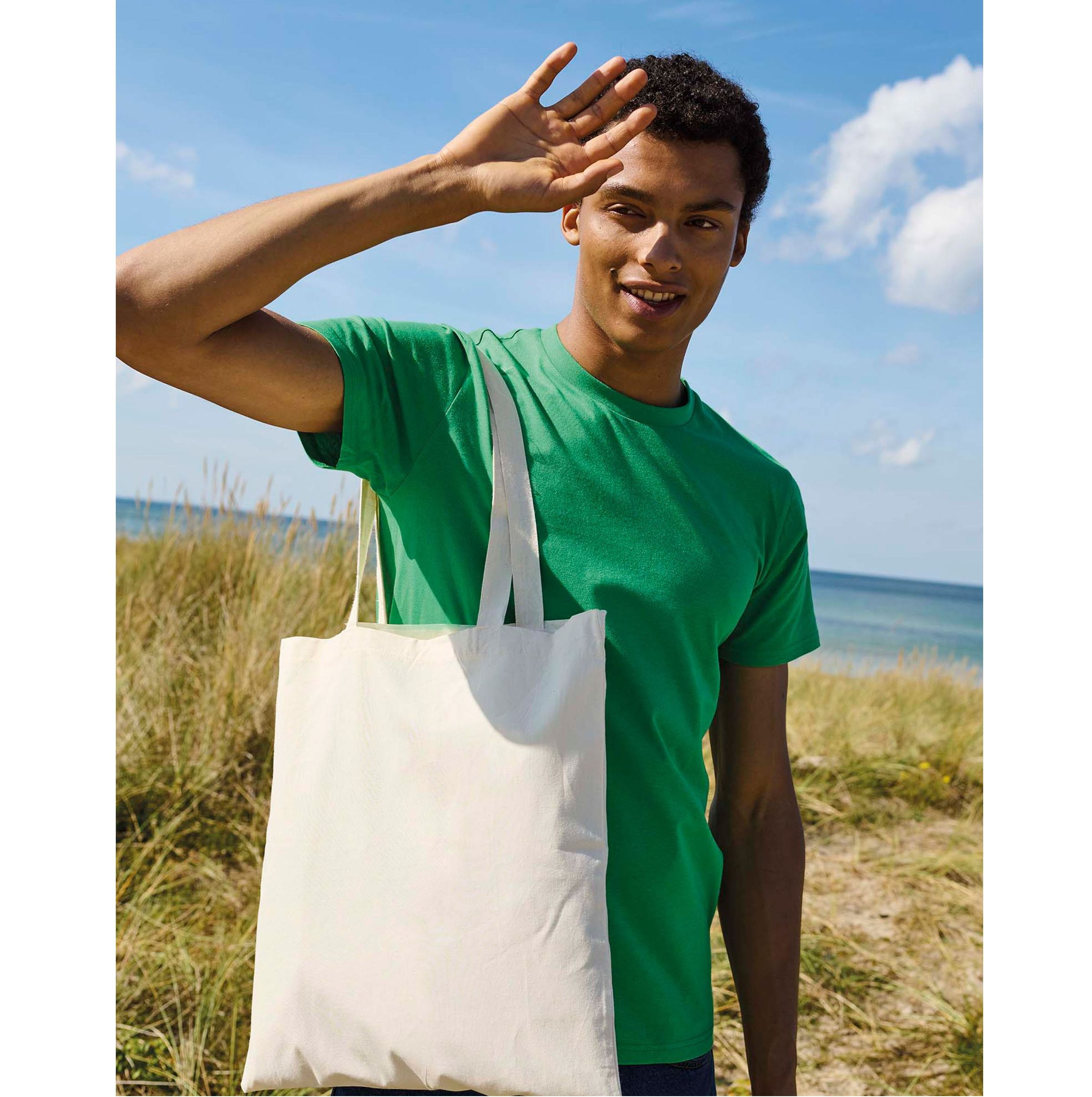 TIGER COTTON SHOPPING BAG, LONG HANDLES