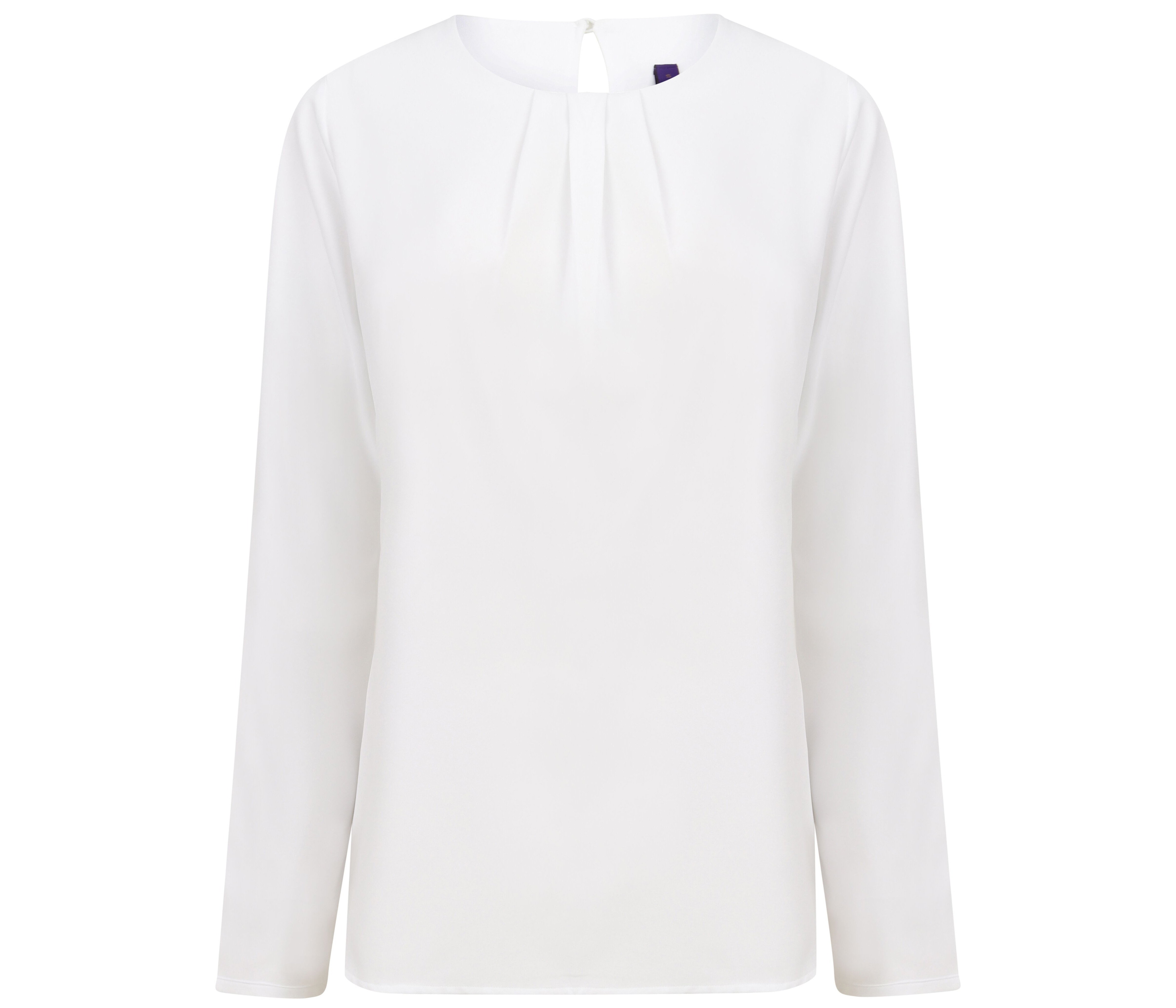 LADIES' PLEAT FRONT LONG SLEEVED BLOUSE