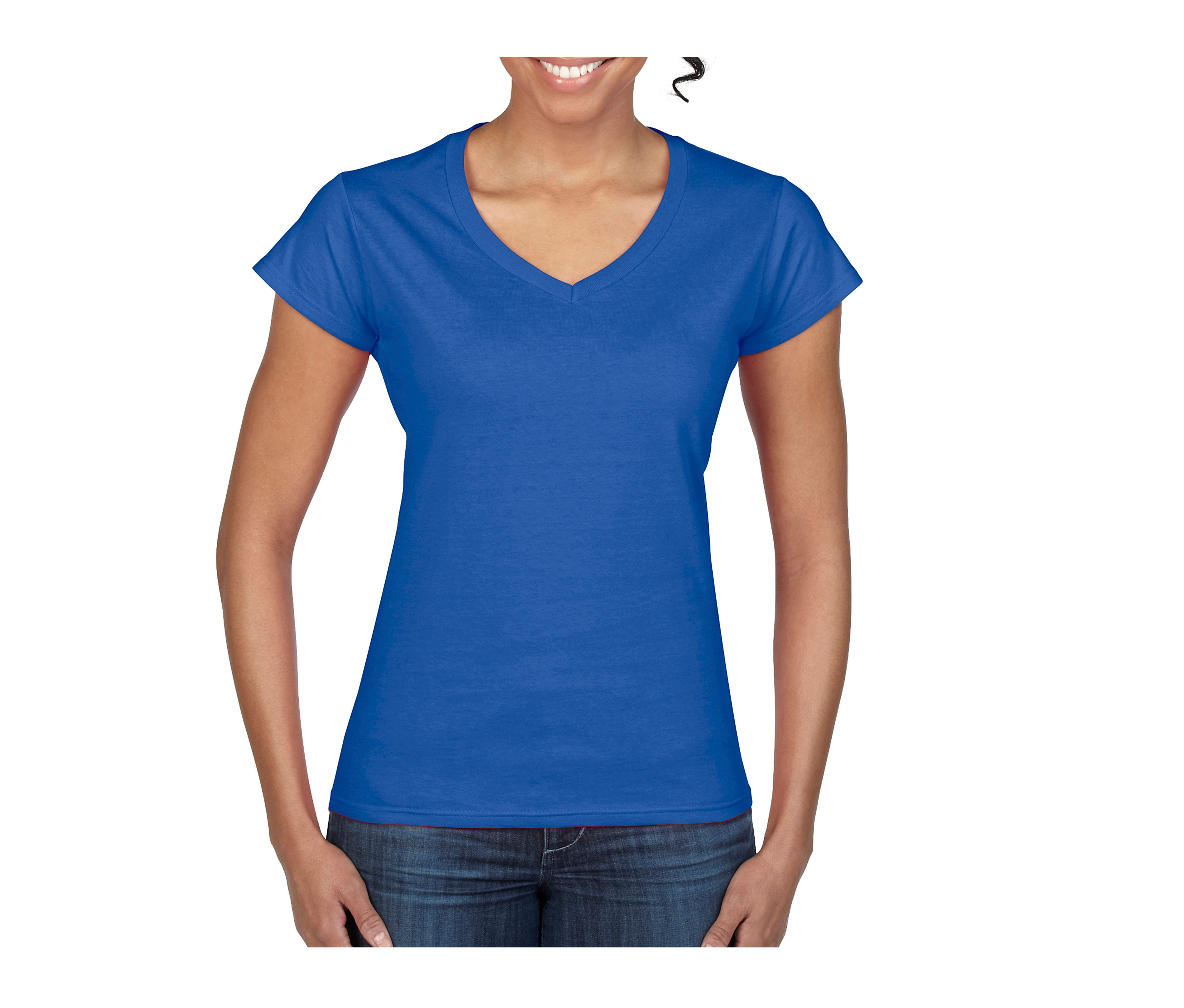 SOFTSTYLE LADIES' V-NECK T-SHIRT
