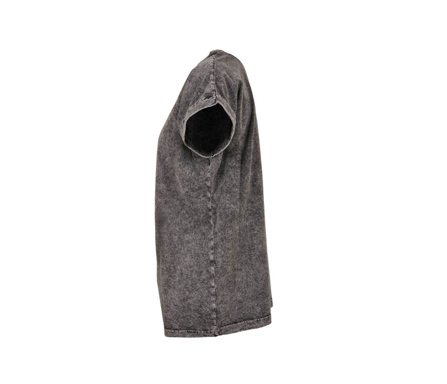 LADIES ACID WASHED EXTENDED SHOULDER TEE