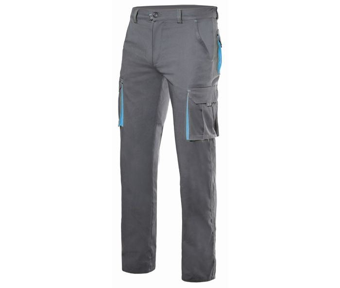 PANTALON STRETCH MULTIPOCHES BICOLORE