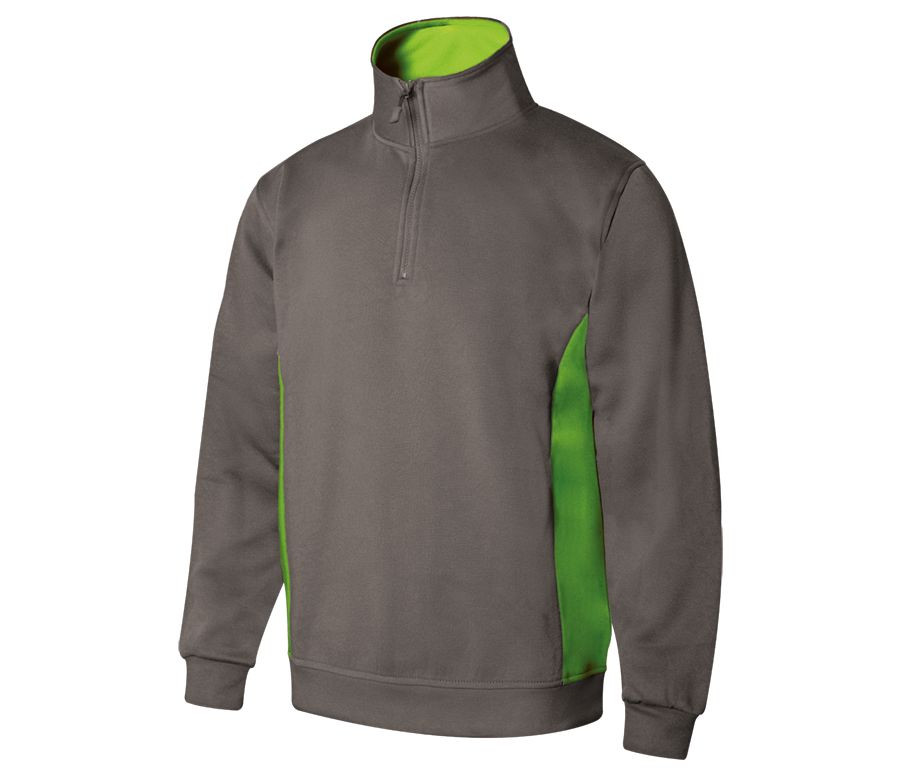 SWEAT BICOLORE COL ZIPPÉ