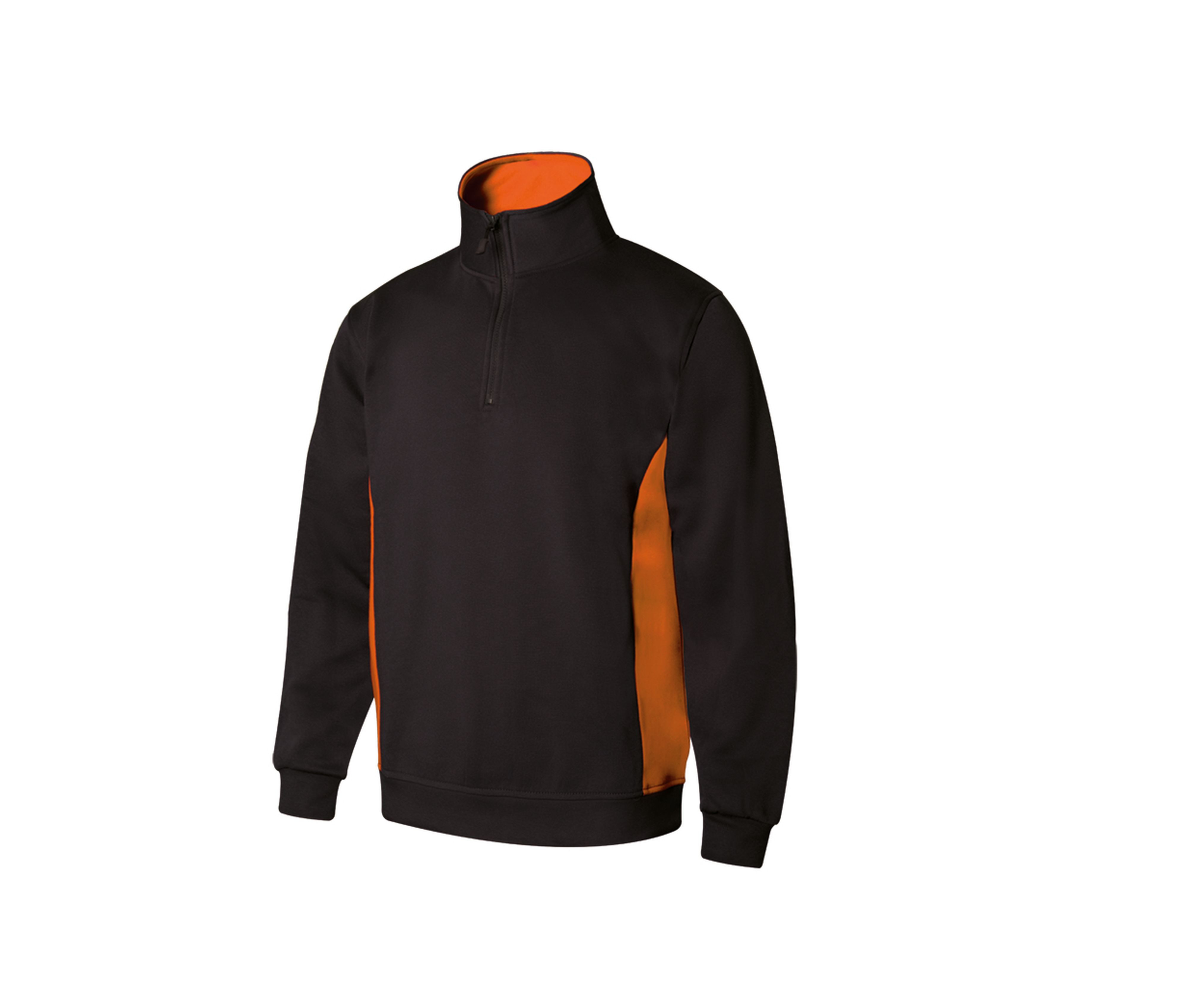 SWEAT BICOLORE COL ZIPPÉ