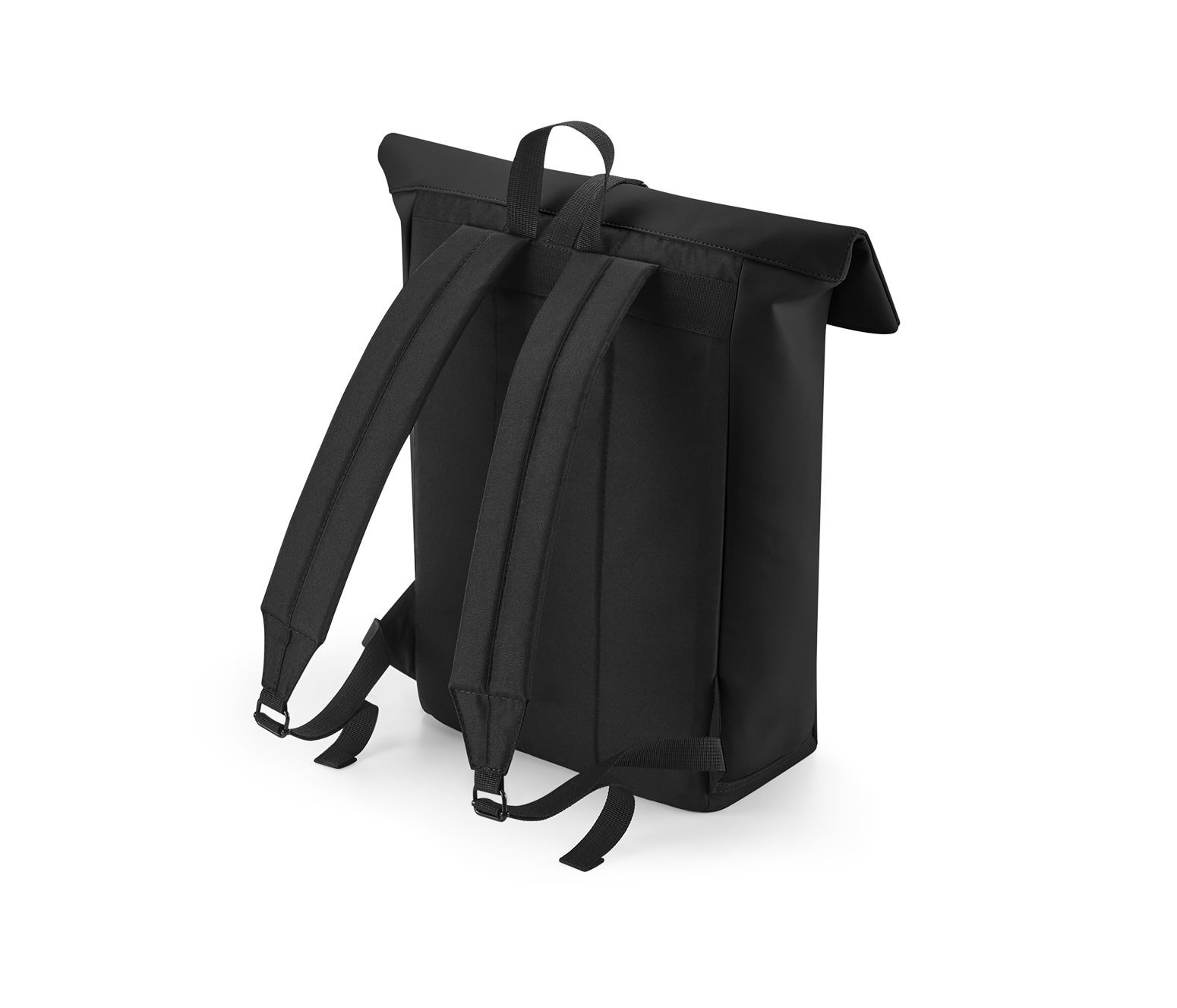 MATTE PU ROLL-TOP BACKPACK
