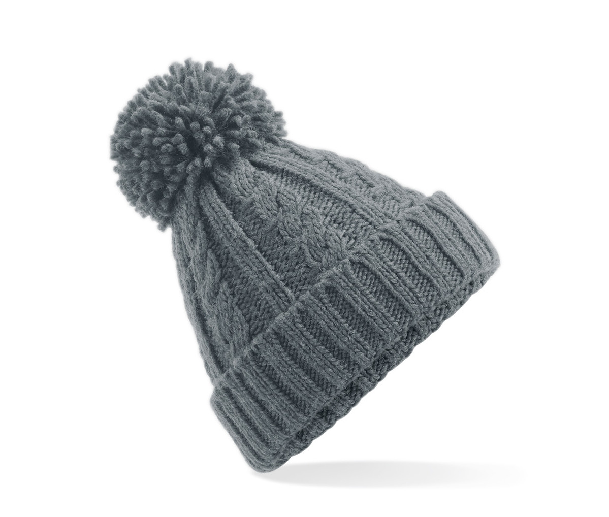 CABLE KNIT MELANGE BEANIE