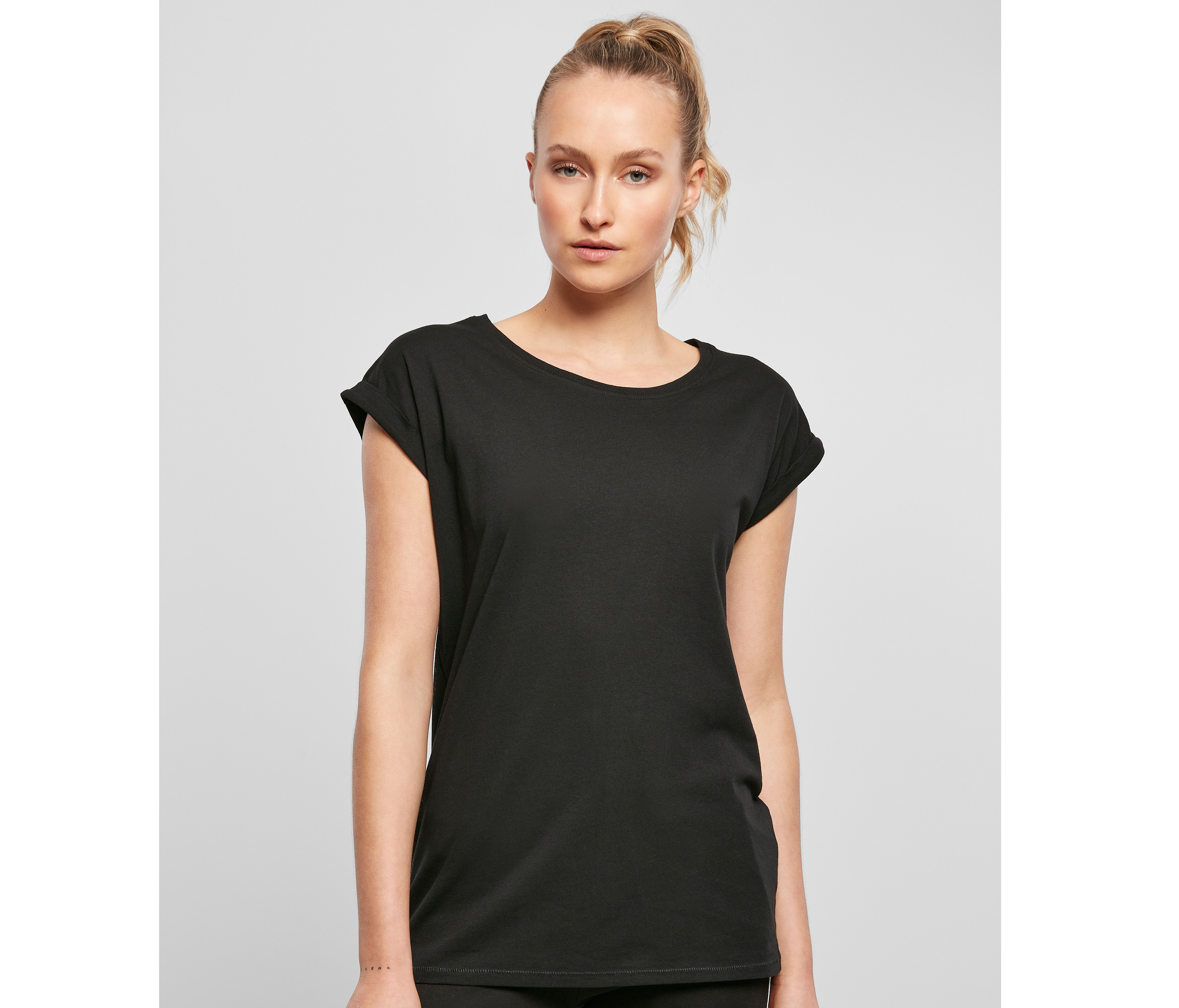 LADIES ORGANIC EXTENDED SHOULDER TEE