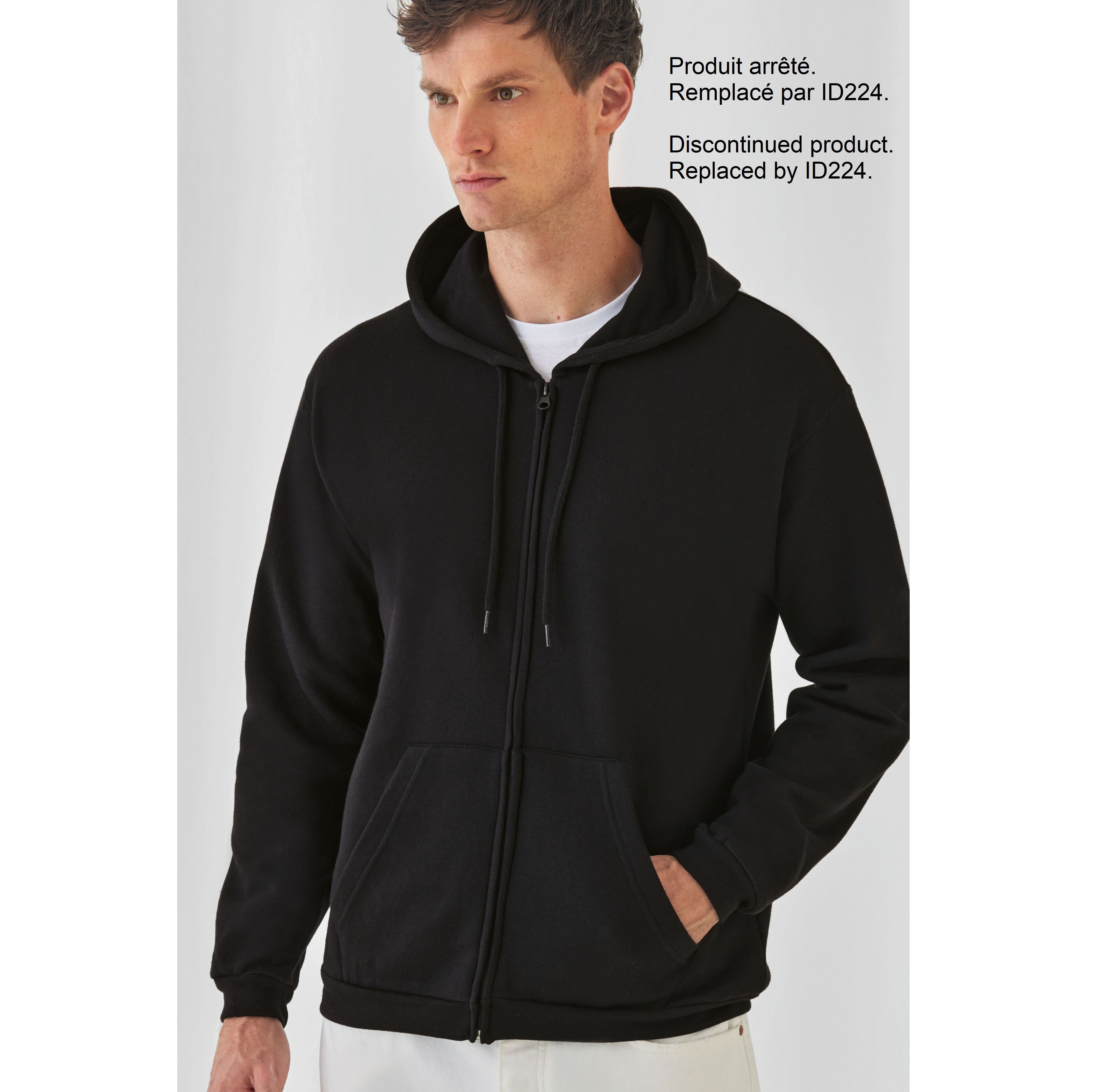 FULL ZIP HOODED SWEATSHIRT ID205 50/50