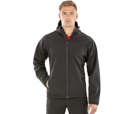 RECYCLED 3-LAYER PRINTABLE HOODED SOFTSHELL