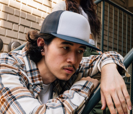 FOAM TRUCKER WITH WHITE FRONT