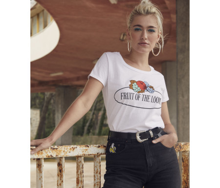 LADIES VINTAGE T LARGE LOGO