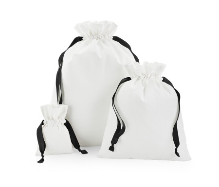 COTTON GIFT BAG WITH RIBBON DRAWSTRING