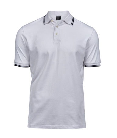 LUXURY STRIPE STRETCH POLO