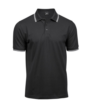 LUXURY STRIPE STRETCH POLO