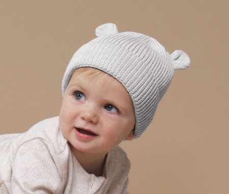 ORGANIC BABY BEAR BEANIE