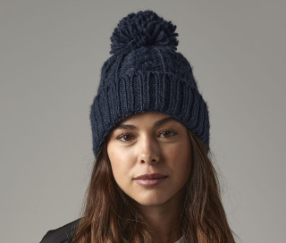 CABLE KNIT MELANGE BEANIE