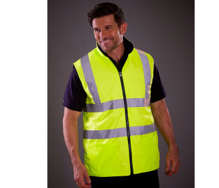 HI-VIS REVERSIBLE FLEECE BODYWARMER